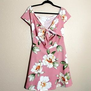 NSR Fun Floral Pink Dress